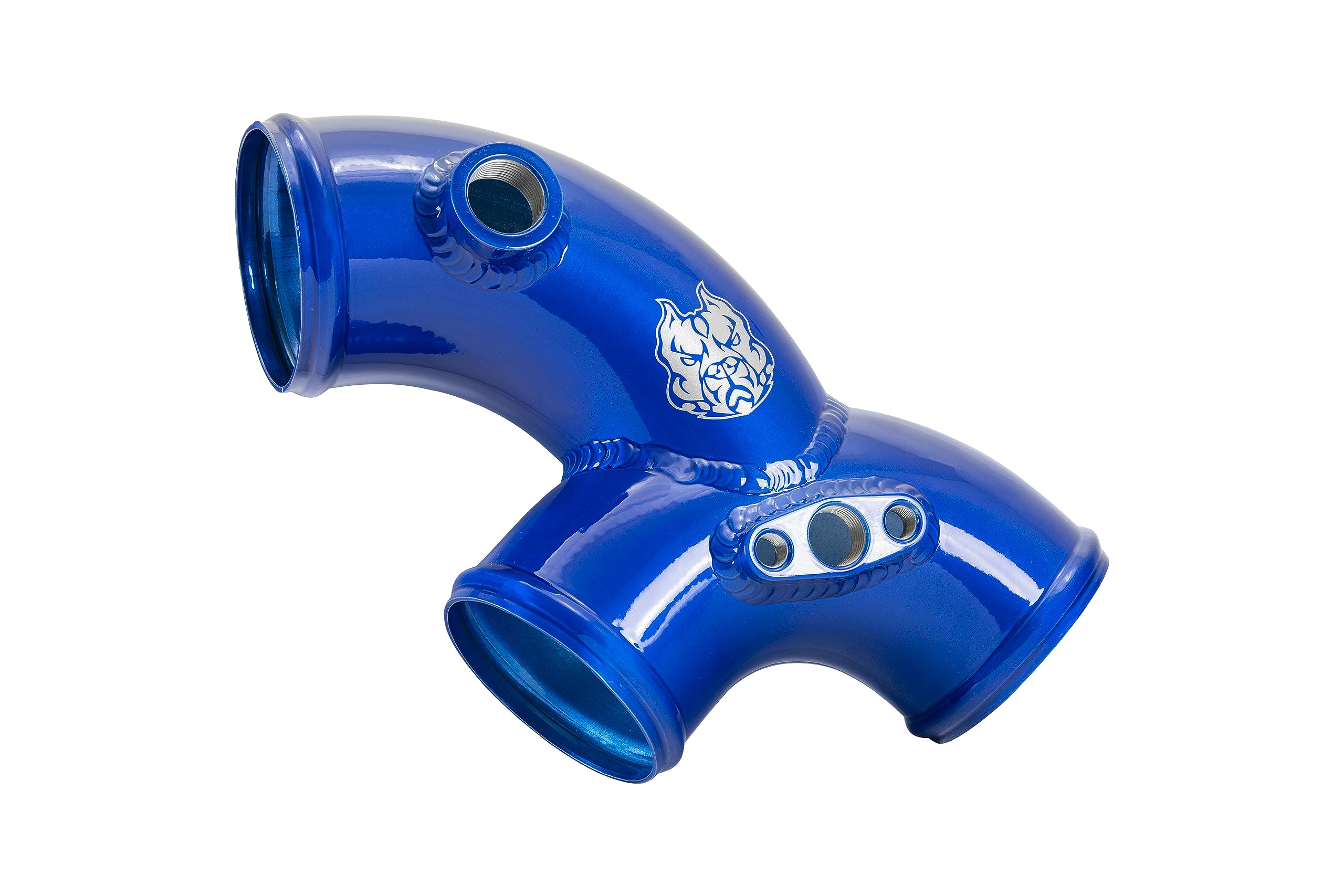 Sinister Diesel Blue Intake Elbow with Boots for Ford Powerstroke 1999.5-2003 7.3L