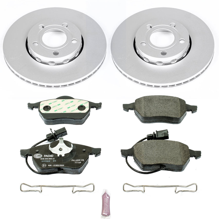 Power Stop ESK528 Euro-Stop Front Brake Kit Audi VW For Audi A4, Audi A4 Quattro, Audi A6, Audi A6 Quattro, VW Passat [Model Specific]