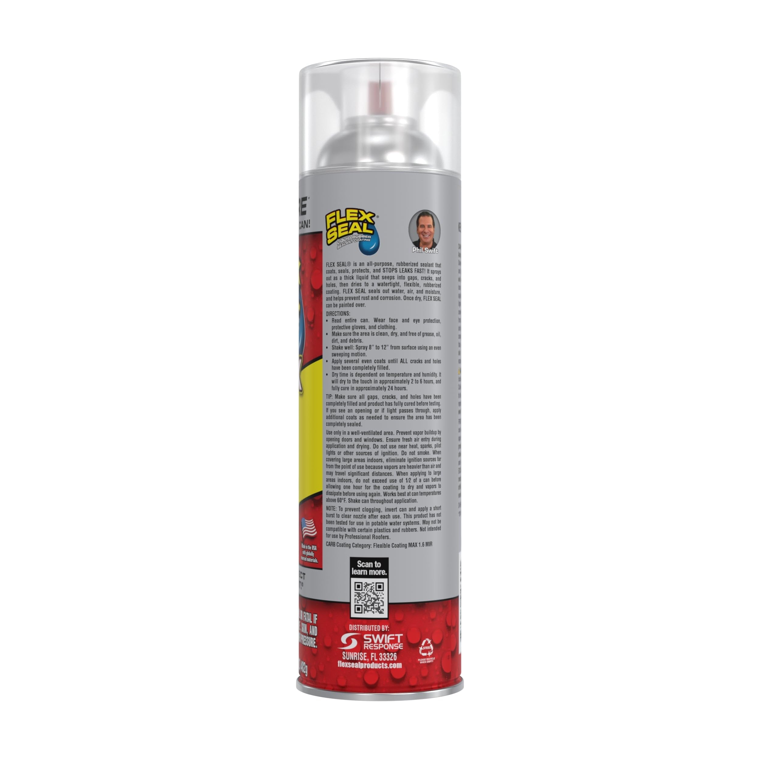 Flex Seal MAX, 17 oz, Clear, 1-Pack, Waterproof Rubber Spray On Sealant Coating, Stop Leaks Instantly, Perfect for Gutters, Wood, RV, Campers, Roof Repair, Skylights, Windows, and More