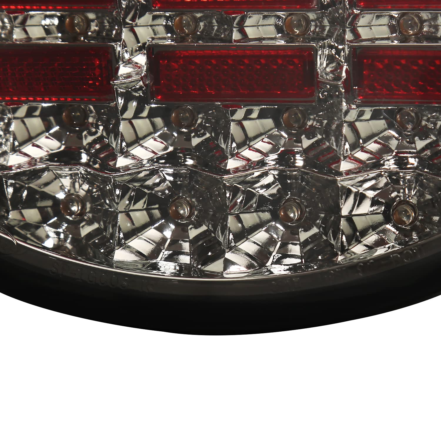 4PC Spec-D Tuning Smoke LED Tail Lights Rear Brake Lamp Compatible with 201997-2004 Chevy Corvette C5