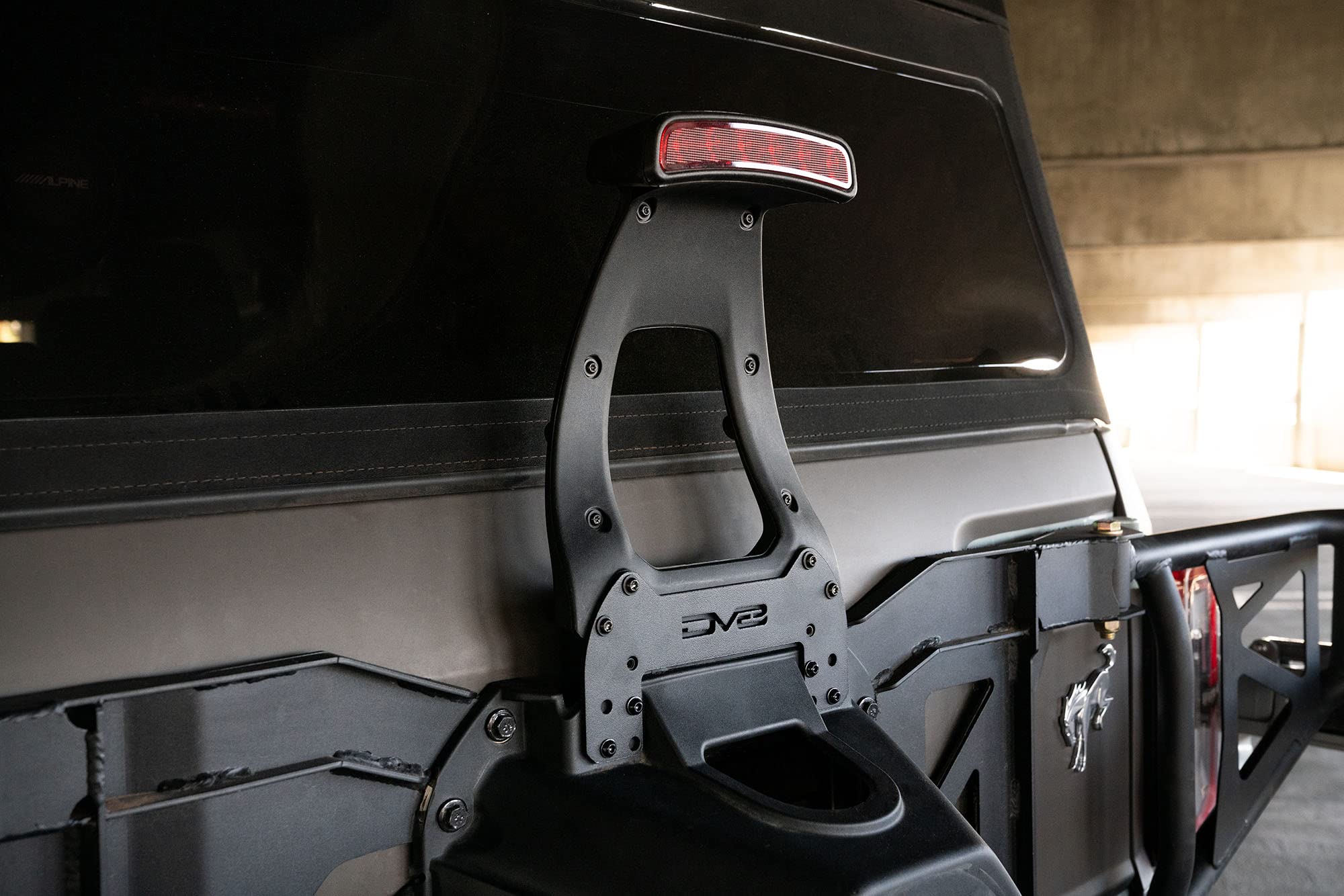 Brake Light Extension Bracket 3rd for 2021-2025 Ford Bronco | Fits Up to 38" Tires | No New Wiring Required | Quick & Easy Installation | Black Finish | DV8 Offroad