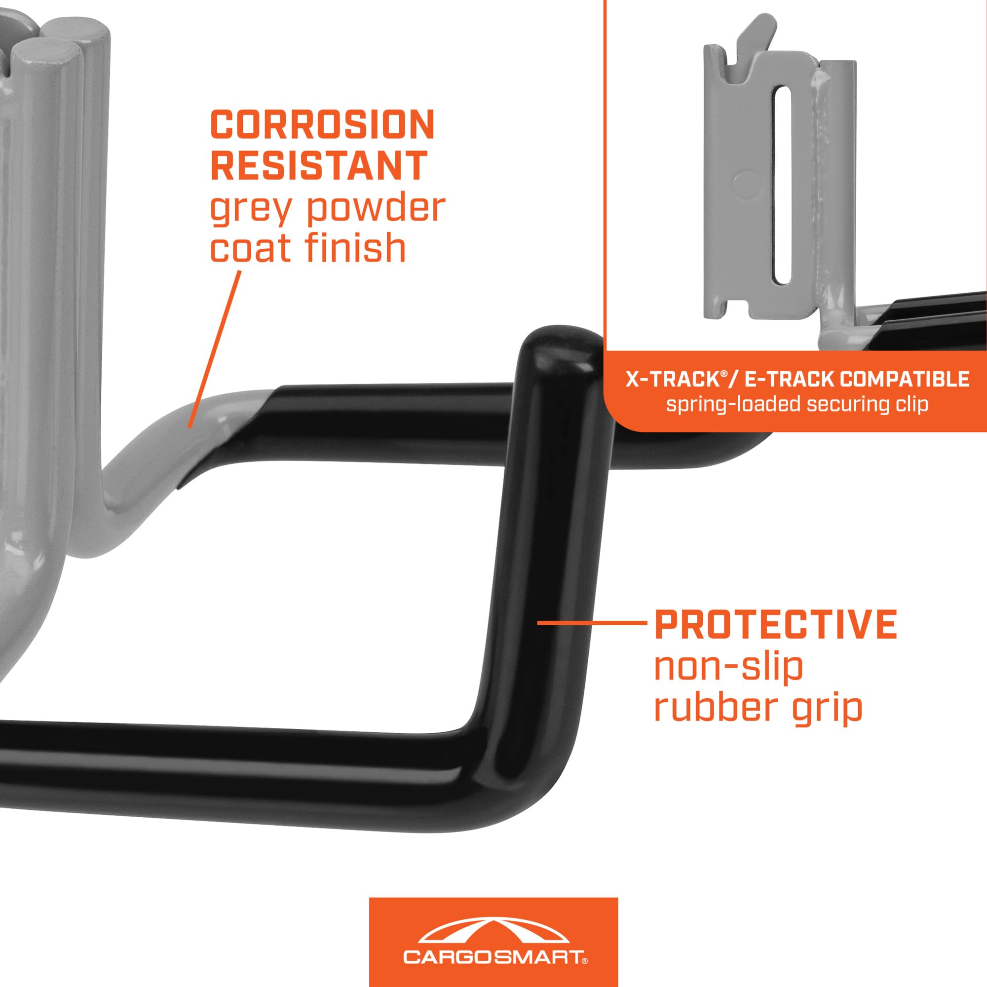 Tool Hook Dual Arm - Grey Powder Coat 1 Pk