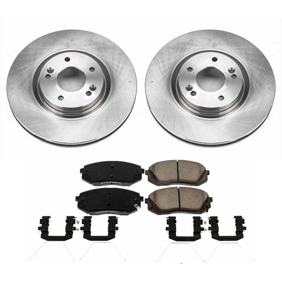 Power Stop KOE7509 Front Replacement Brake Kit-OE Brake Rotors & Ceramic Brake Pads For Hyundai Sonata 2016-2019, Kia Optima 2016-2020 [Model Specific]