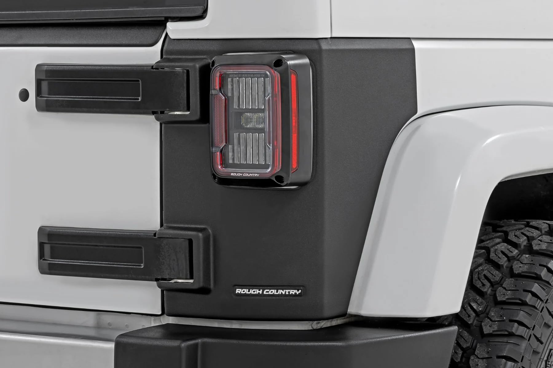 Rough Country Trail Cladding Rear Corner Panels for Jeep Wrangler JK/Unlimited (2007-2018) - UV-Resistant, High-Density Thermoplastic, Easy Install