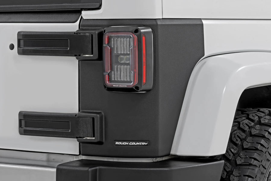 Rough Country Trail Cladding Rear Corner Panels for Jeep Wrangler JK/Unlimited (2007-2018) - UV-Resistant, High-Density Thermoplastic, Easy Install