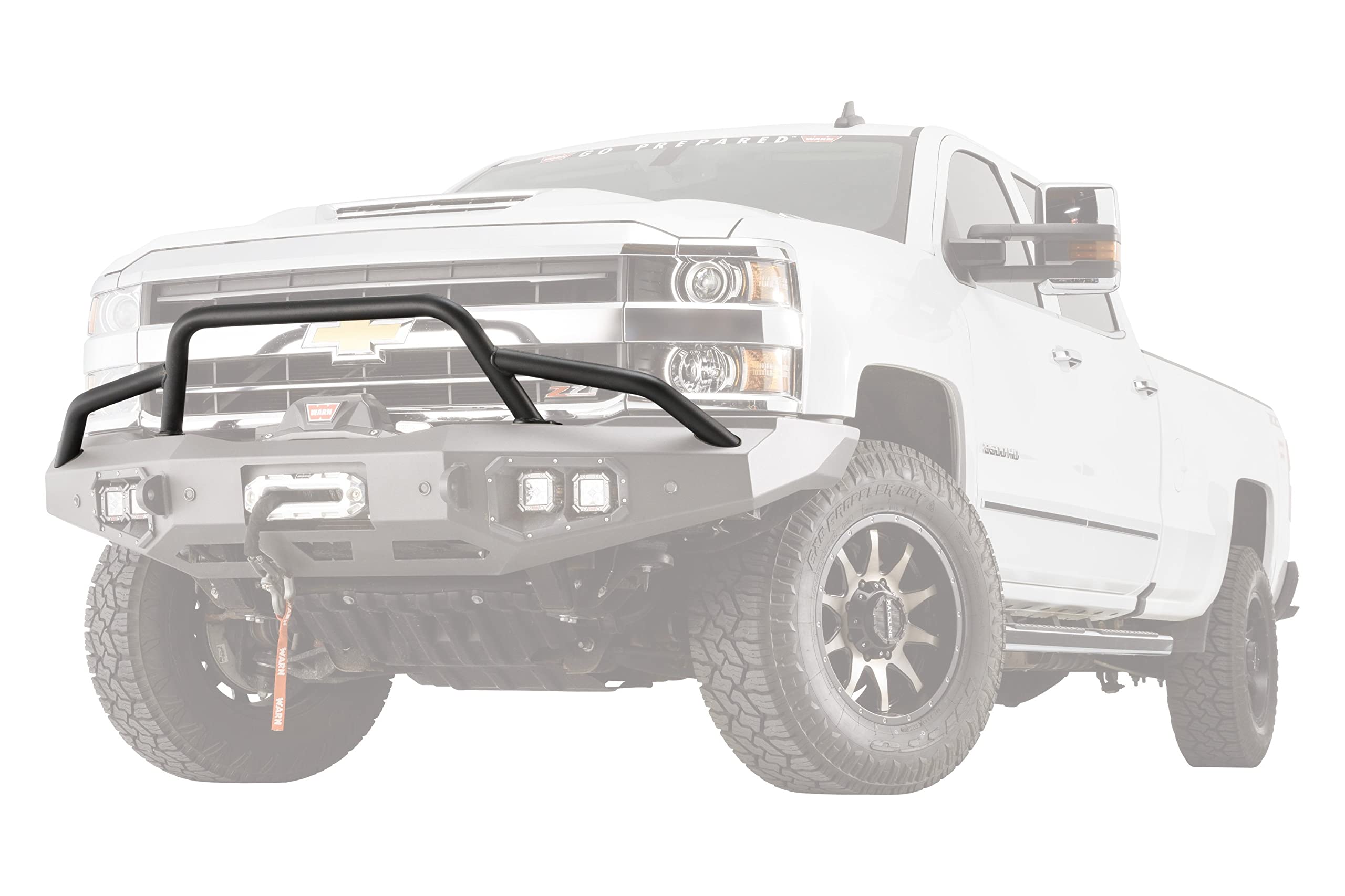 Ascent WARN 100473 Baja Grille Guard Tube Bar, Fits: Chevy Silverado HD 2500, 3500 (2015-2018), Dodge Ram 2500, 3500 (2011-2018)