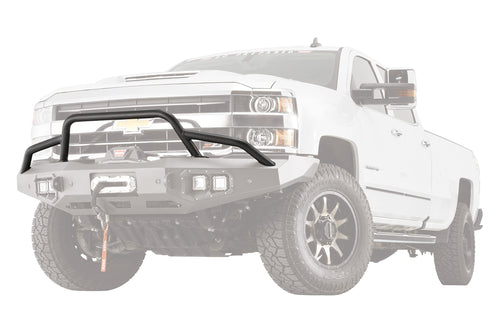 Ascent WARN 100473 Baja Grille Guard Tube Bar, Fits: Chevy Silverado HD 2500, 3500 (2015-2018), Dodge Ram 2500, 3500 (2011-2018)