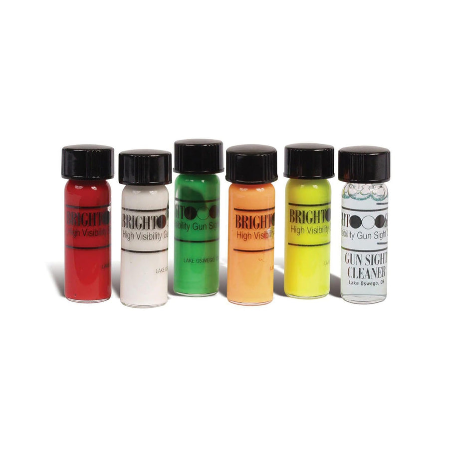 GLO-Brite TRUGLO Hi-Visibility Paint Kits for Gun Sights, Adjustment Knobs | Adheres to Metal, Plastic, and Many Other Materials, 5 Gun Sight Coatings (Red, White, Green, Orange, and Yellow)