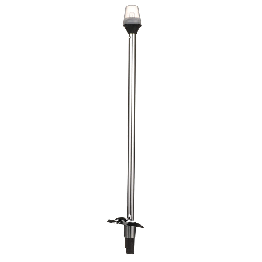 Stowaway Light Attwood 7100A7 with Plug-in Base, 24-Inch-Long Pole, 2-Mile 360-Degree Illumination for Boats Up to 65.6 Feet