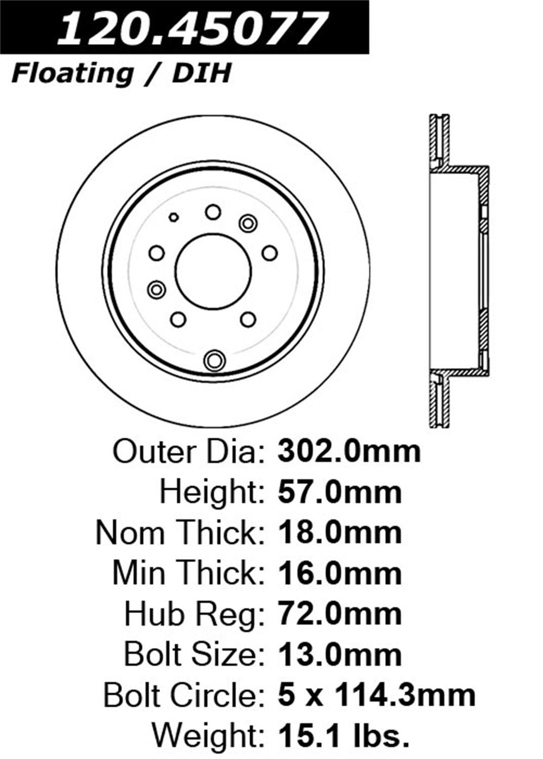 Sport Drilled/Slotted Brake Rotor StopTech 127.45077R (Rear Right), 1 Pack