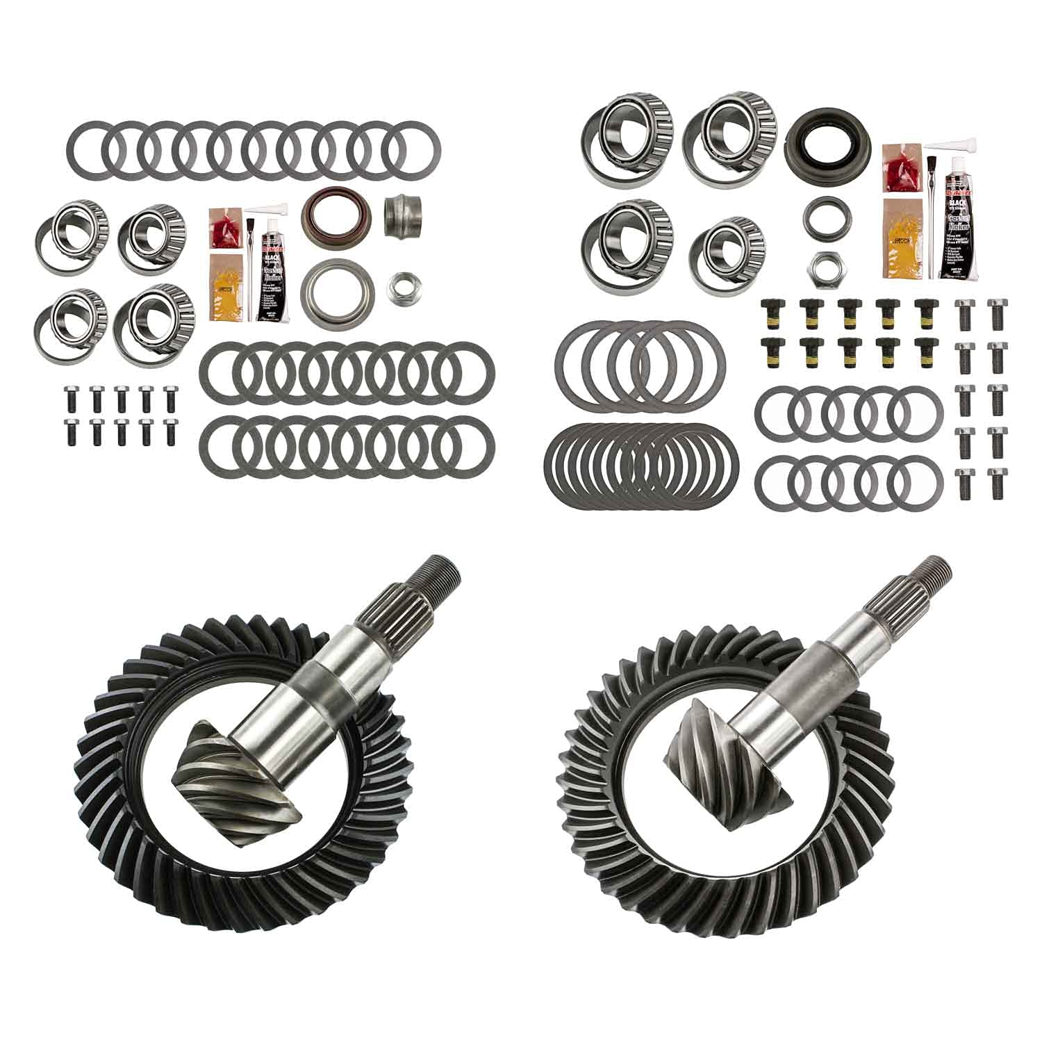 Motive Gear MGK-100, Bearing Rebuild Kit Ring & Pinion For Dana 30/44 JK Front & Rear Ratio 4.11, 10-Bolt, 24/26 Spline, 9 Pinion & 37 Ring Tooth - Fits Jeep Wrangler JK Replaces Nitro & Revolution
