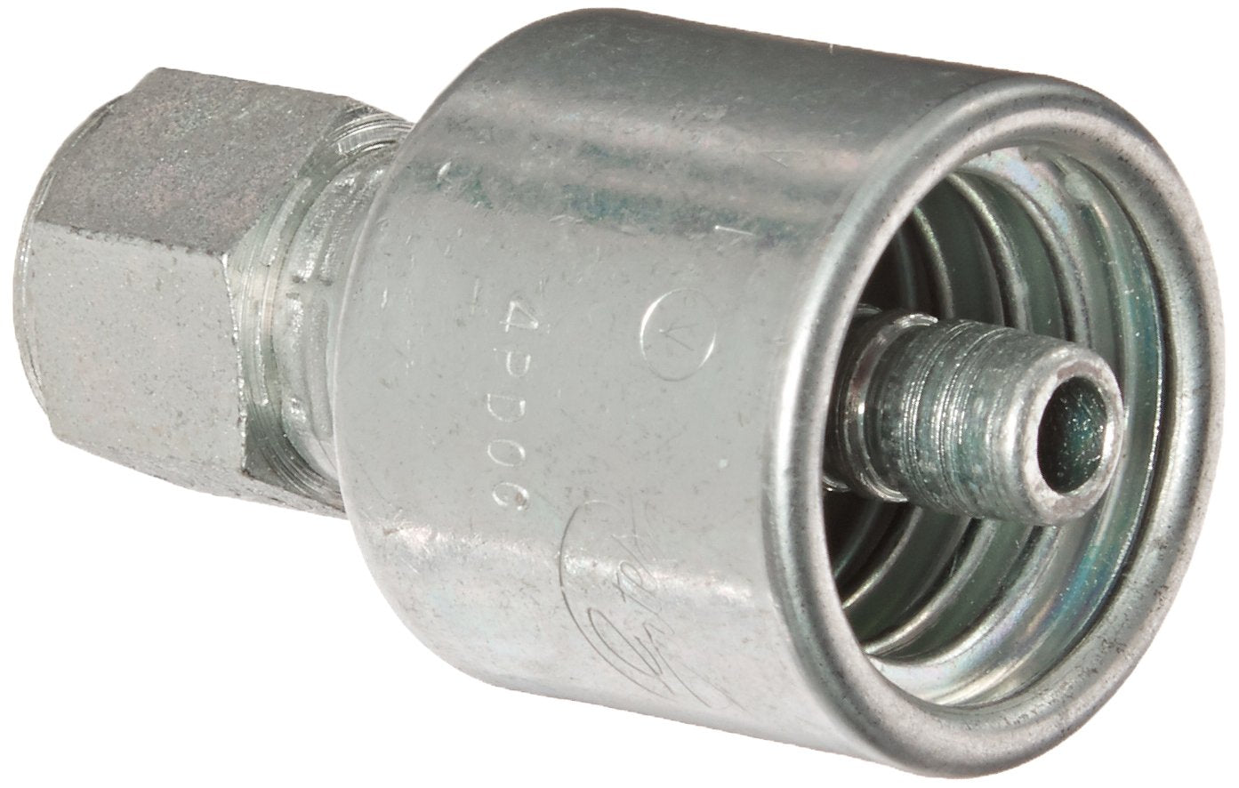 Gates MegaCrimp 4G-2FP Couplings, Female Pipe, NPTF Without 30 Cone Seat, Zinc Plated Carbon Steel, 1.74", 1/4" ID