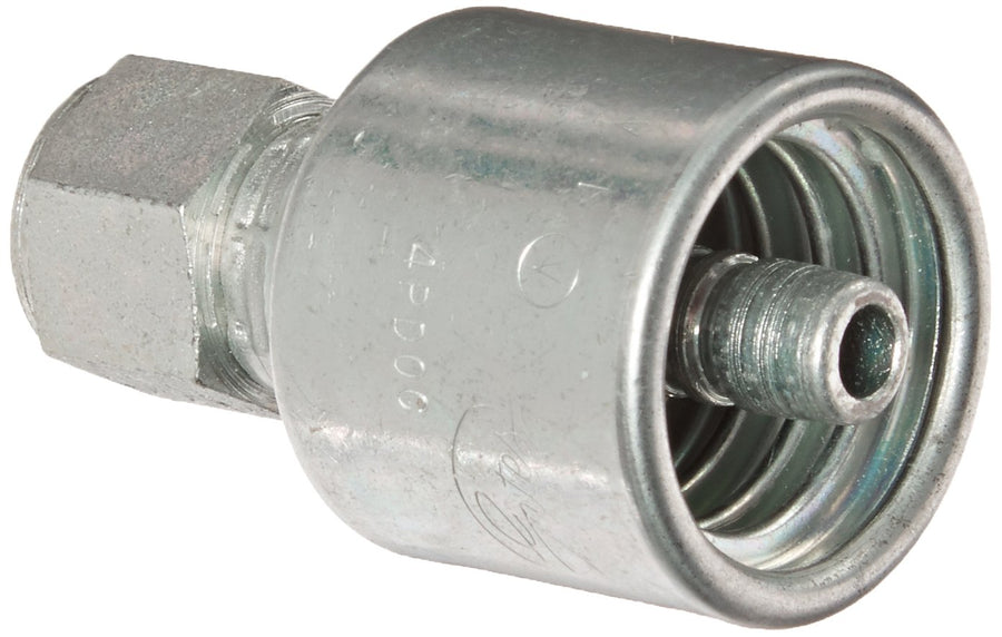 Gates MegaCrimp 4G-2FP Couplings, Female Pipe, NPTF Without 30 Cone Seat, Zinc Plated Carbon Steel, 1.74", 1/4" ID