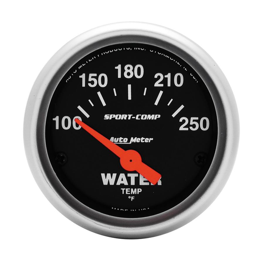 Auto Meter Sport-Comp Electric Water Temperature Gauge, Regular, 2.3125 in. 3337