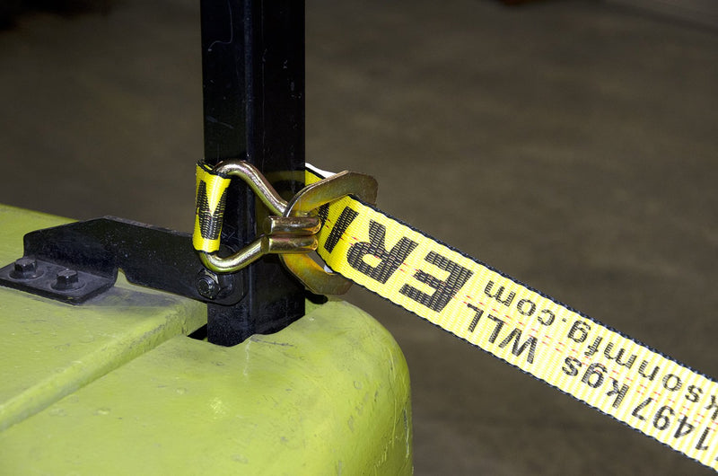 2" x 20' Yellow Erickson Ratchet Strap with Floating D-Ring