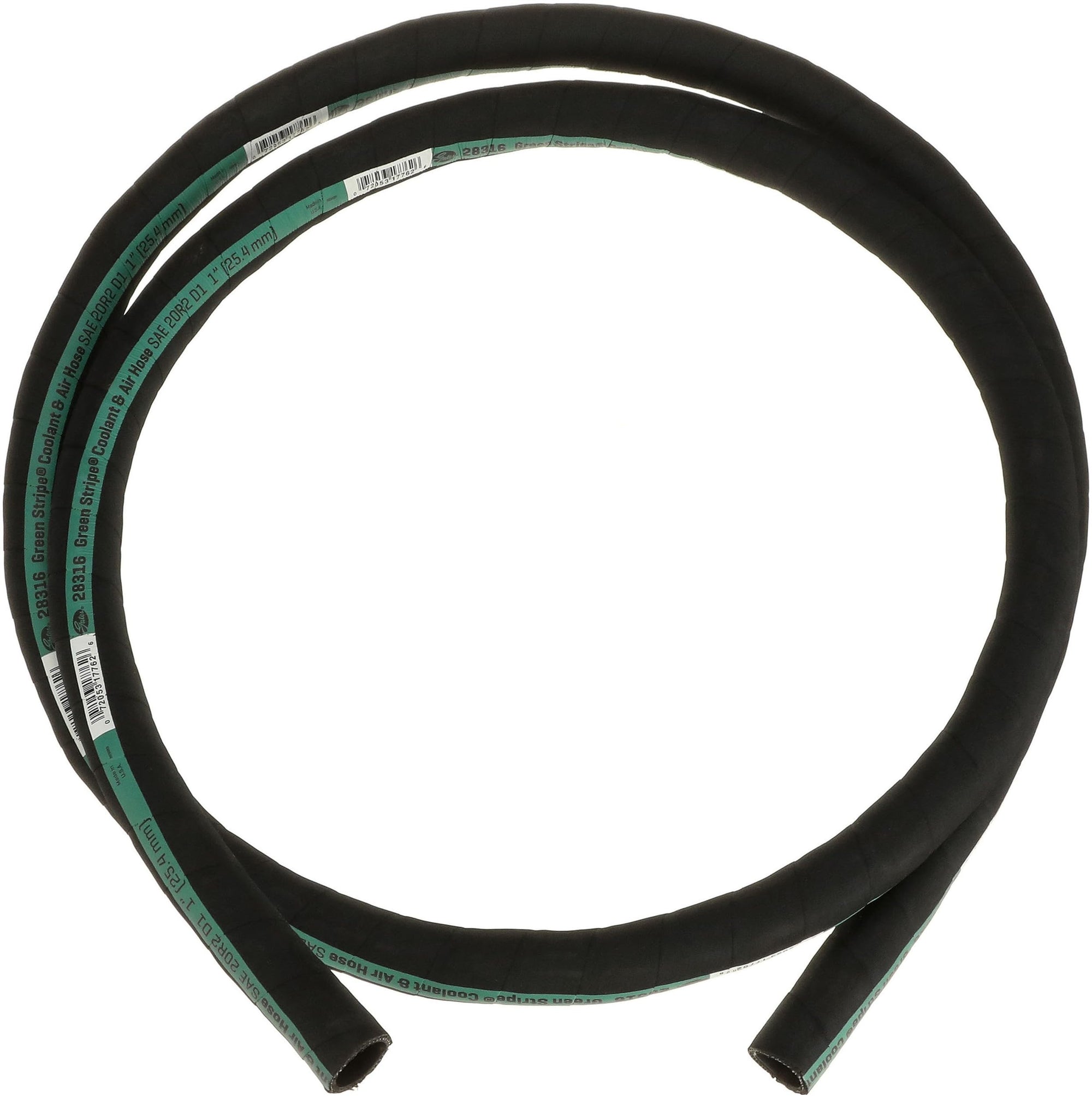 Green Stripe Gates 28316 Wire Inserted Straight Coolant Hose-10' Length, Inner Diameter 1"