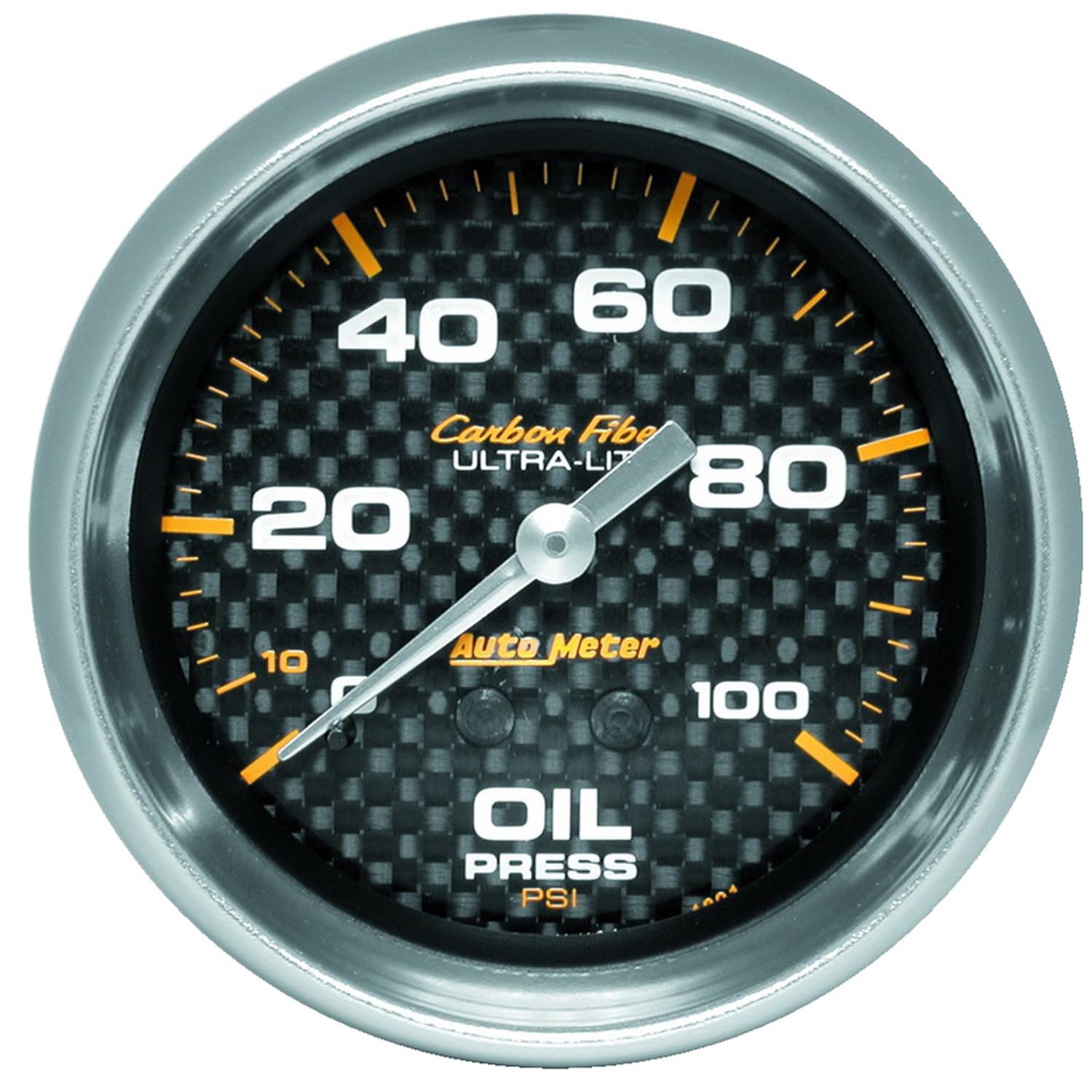Auto Meter Carbon Fiber 4821 Mechanical Oil Pressure Gauge
