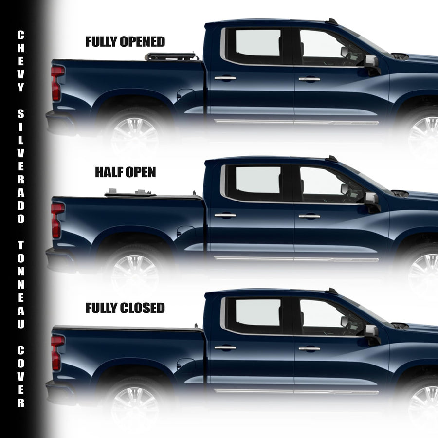 CoveRex Armordillo TFX Low Profile Flush Mount Hard Tri-Fold Truck Bed Tonneau Cover 7162266 Fits 2019-2024 Chevy Silverado GMC Sierra 1500/2022 LTD Limited 6.5 Ft (78") Bed