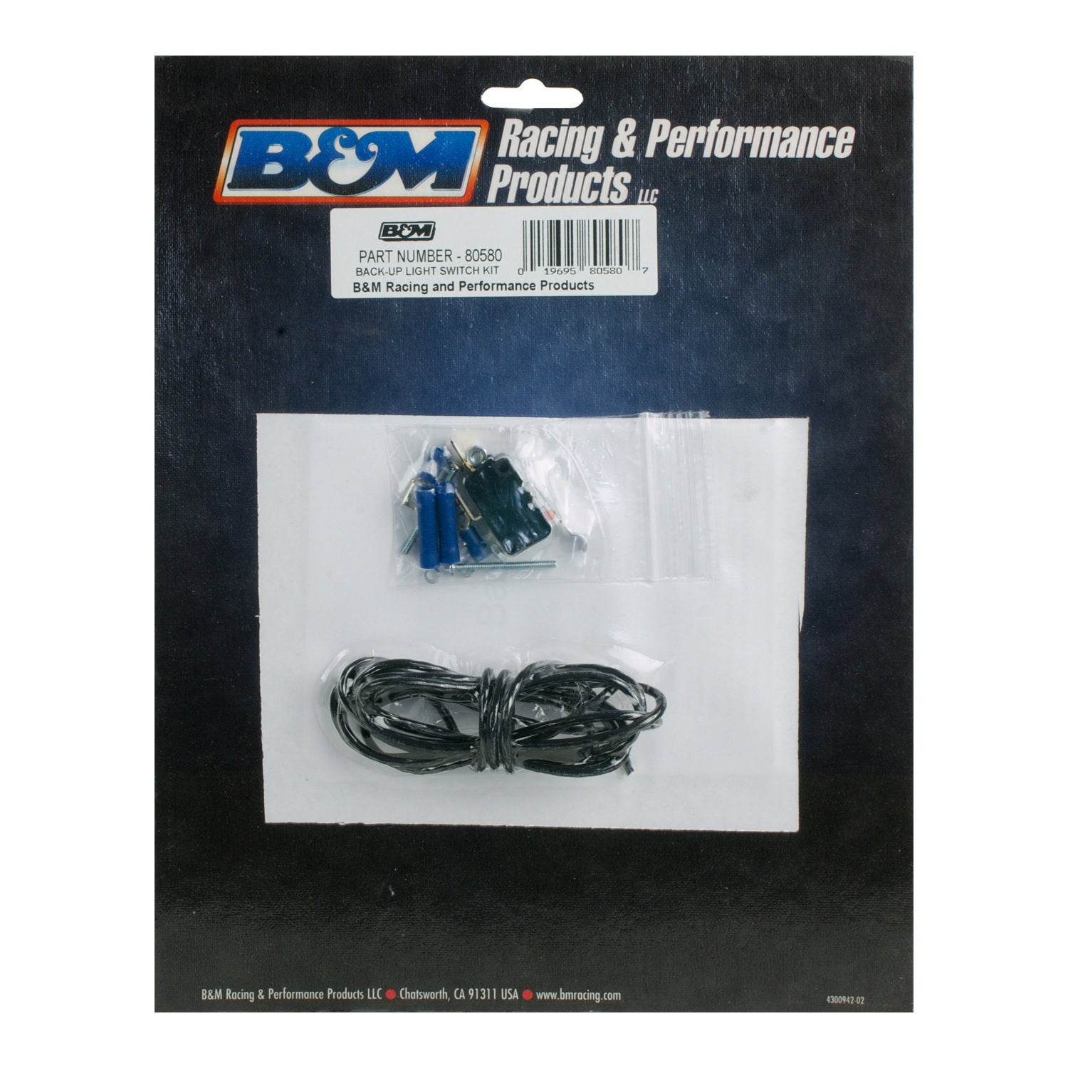 Back-Up Light Switch Kit B&M 80580,Black