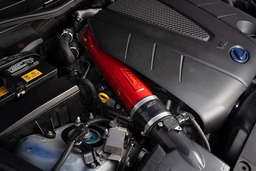 HPS Red Performance Air Intake System Kit with Filter Compatible for 2006-2013 Lexus IS350 3.5L IS250 2.5L 2010-2015 IS350C 3.5L IS250C 2.5L V6, 827-710R