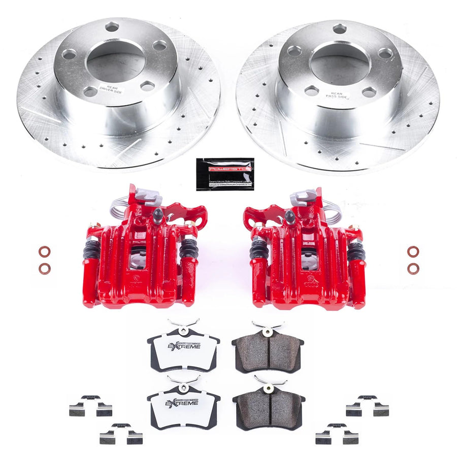 Power Stop Rear KC515-26 Z26 Street Warrior Brake Kit Audi Volkswagen For Audi A6 1998-2004, Volkswagen Passat 1998-2005 [Model Specific]
