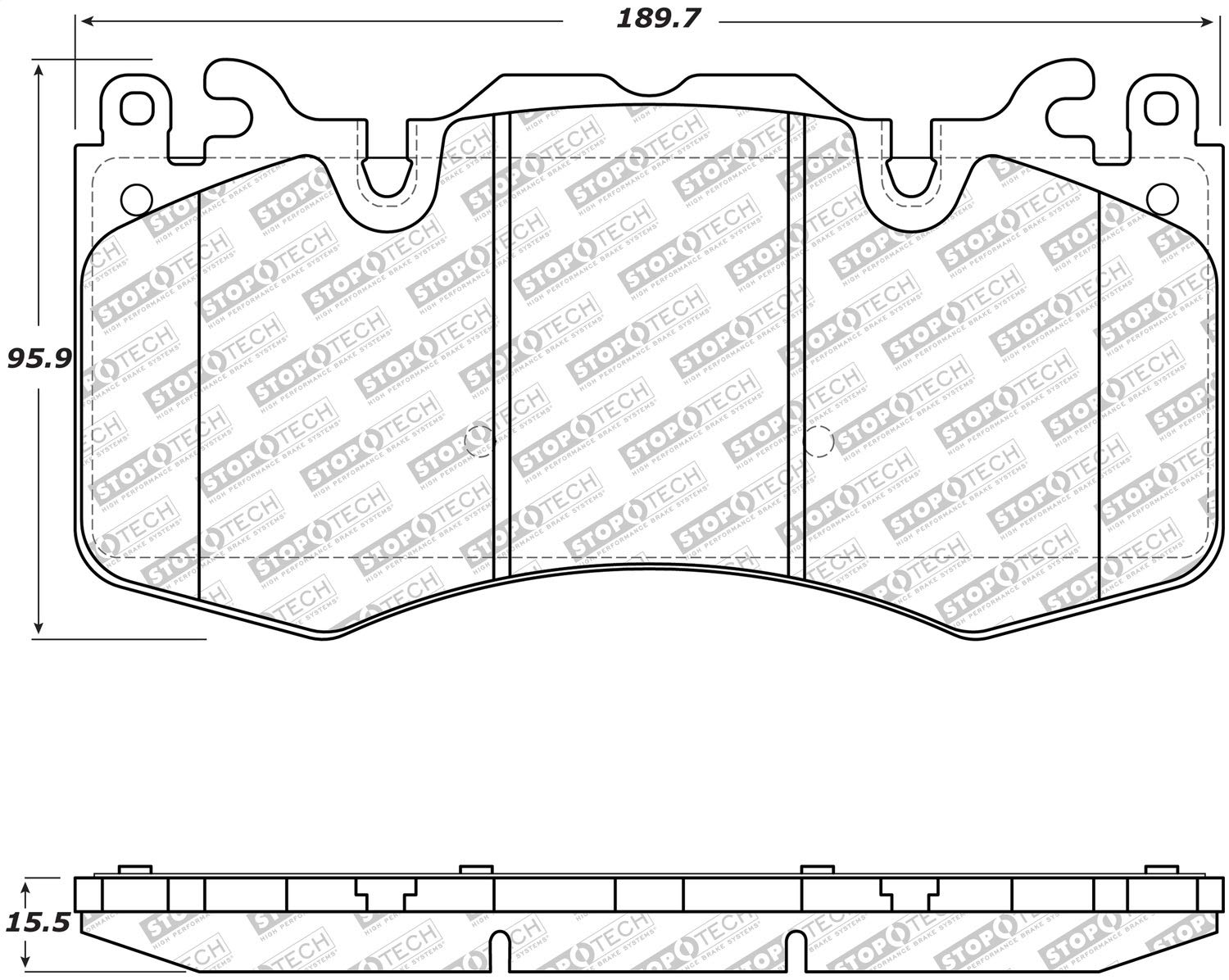 Brake Pads StopTech 305.14260 Street Select with Hardware