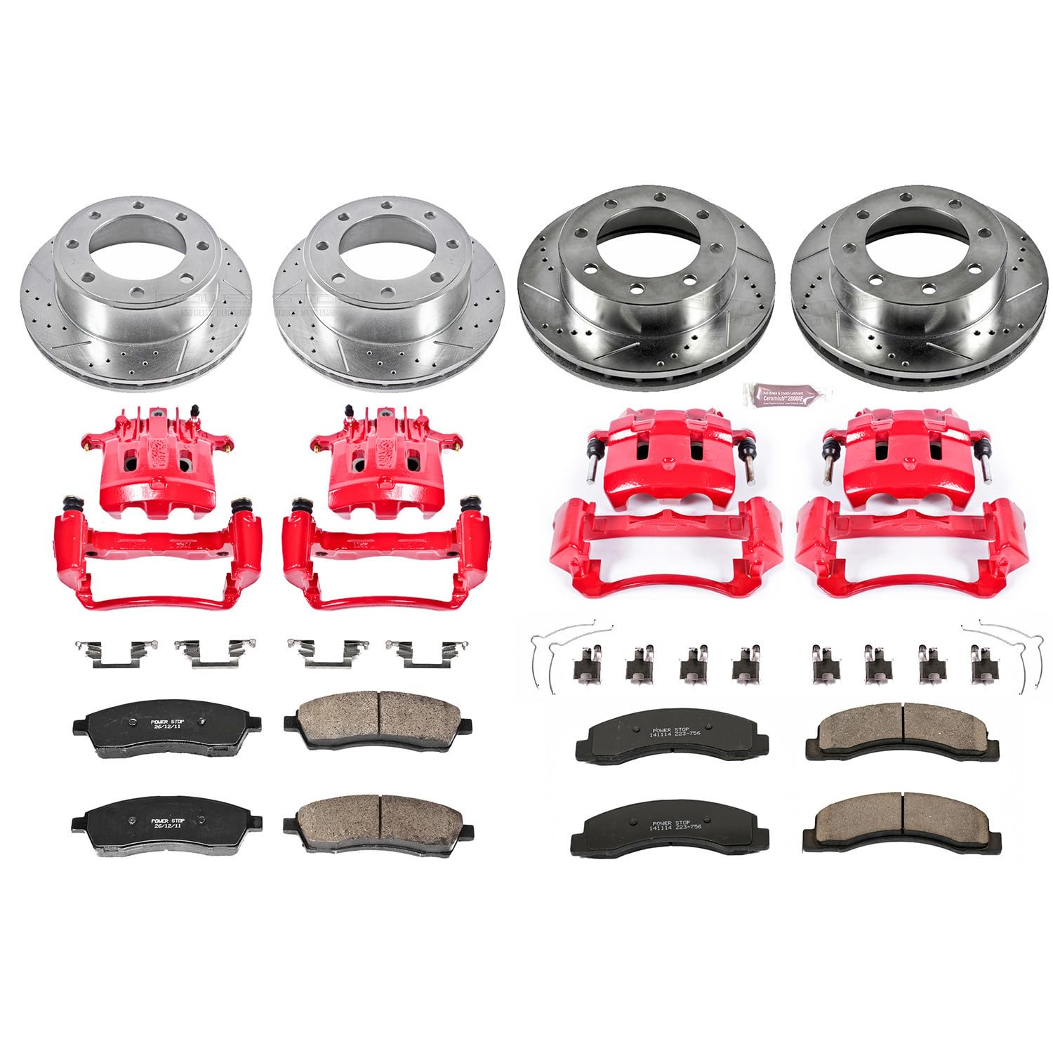 1-Click Performance Brake Kit with Calipers Power Stop (KC1887) For Ford F-250 Super Duty 1999, Ford F-350 Super Duty 1999 [Model Specific]