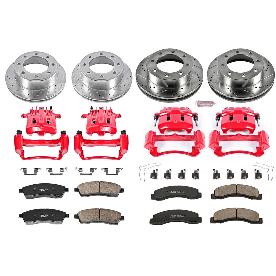 1-Click Performance Brake Kit with Calipers Power Stop (KC1887) For Ford F-250 Super Duty 1999, Ford F-350 Super Duty 1999 [Model Specific]
