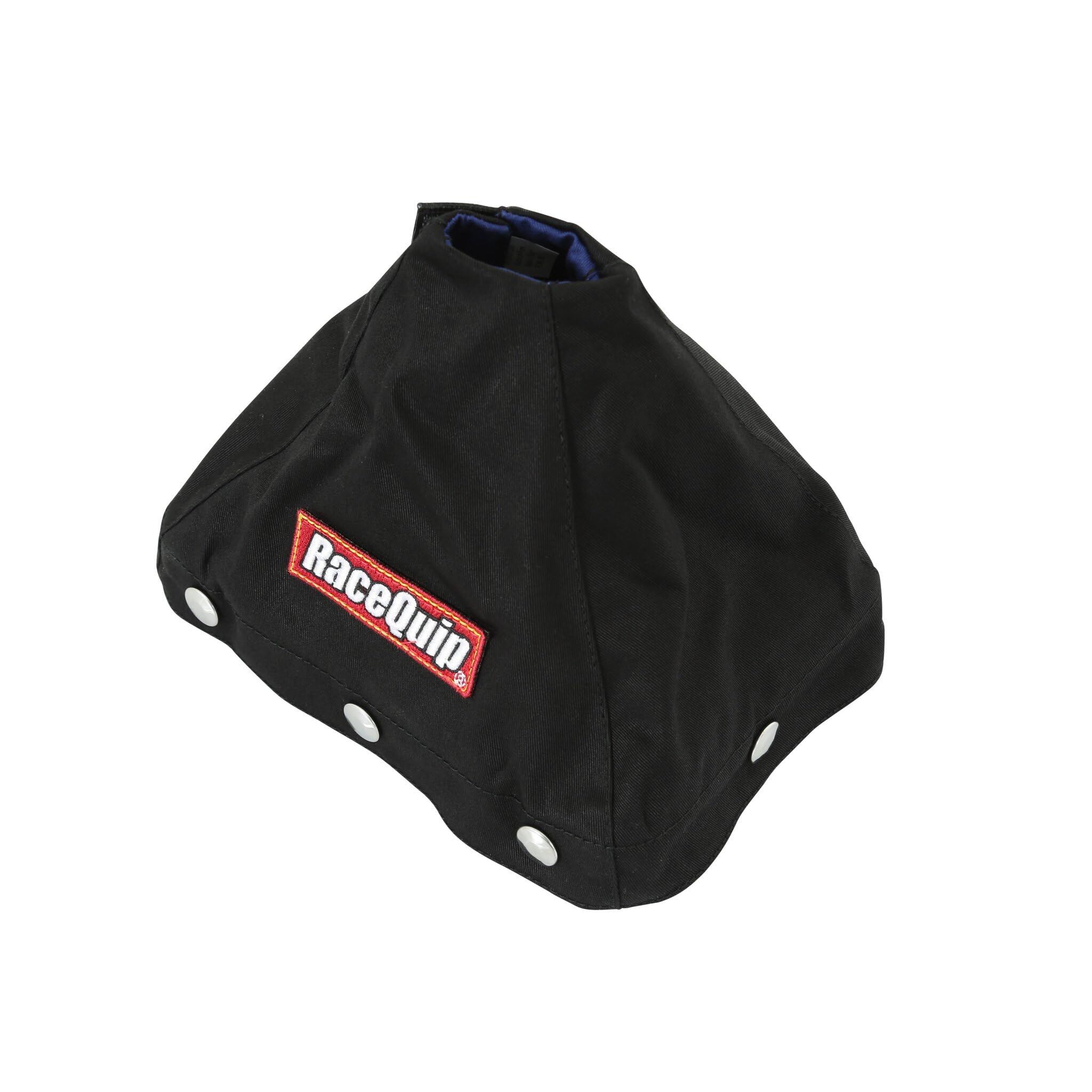 RaceQuip Shifter Boot 871001RQP 7-1/2 x 5-1/2 in Base 6 in Tall Aluminum/Fire Retardant Cotton FR3 Black Kit