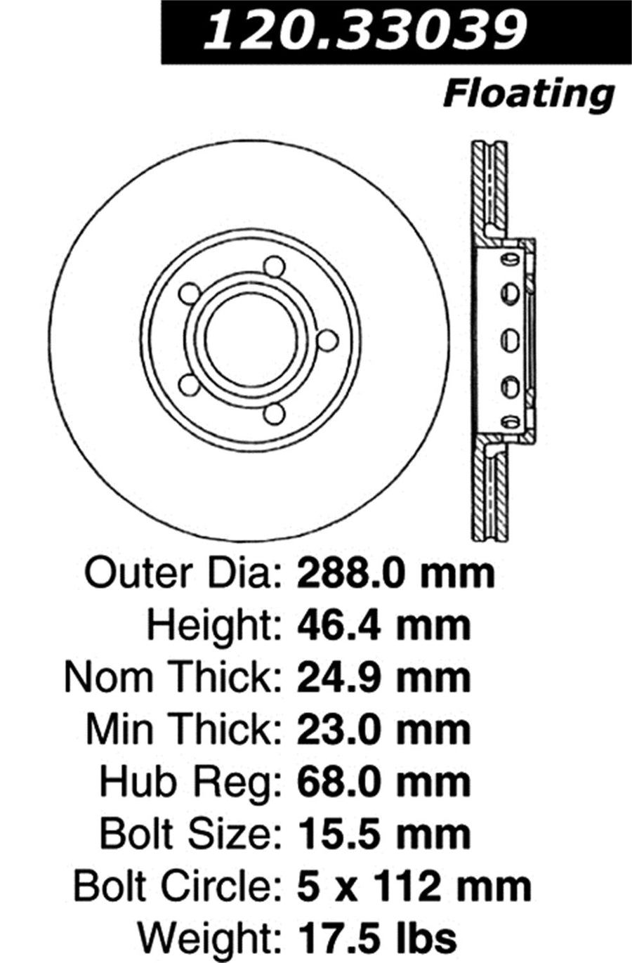 Sport Drilled/Slotted Brake Rotor StopTech 127.33039L (Front Left), 1 Pack
