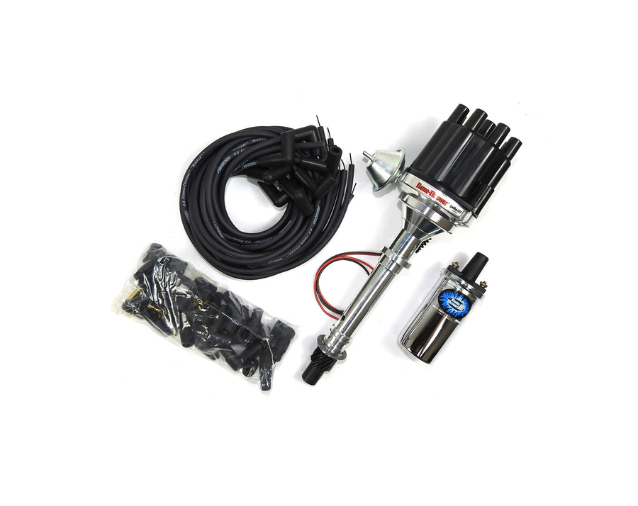 Bundle003 Pertronix Ignition Kit (Includes Chevy SB/BBPlay Distributor Black Female Cap), 1 Pack
