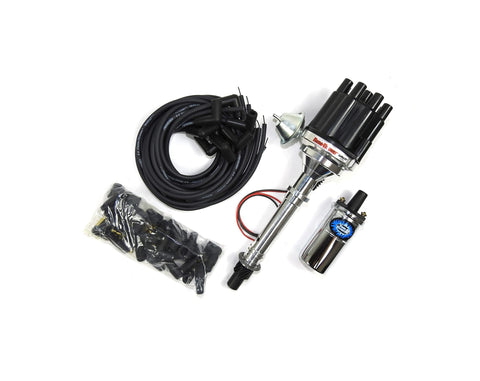 Bundle003 Pertronix Ignition Kit (Includes Chevy SB/BBPlay Distributor Black Female Cap), 1 Pack