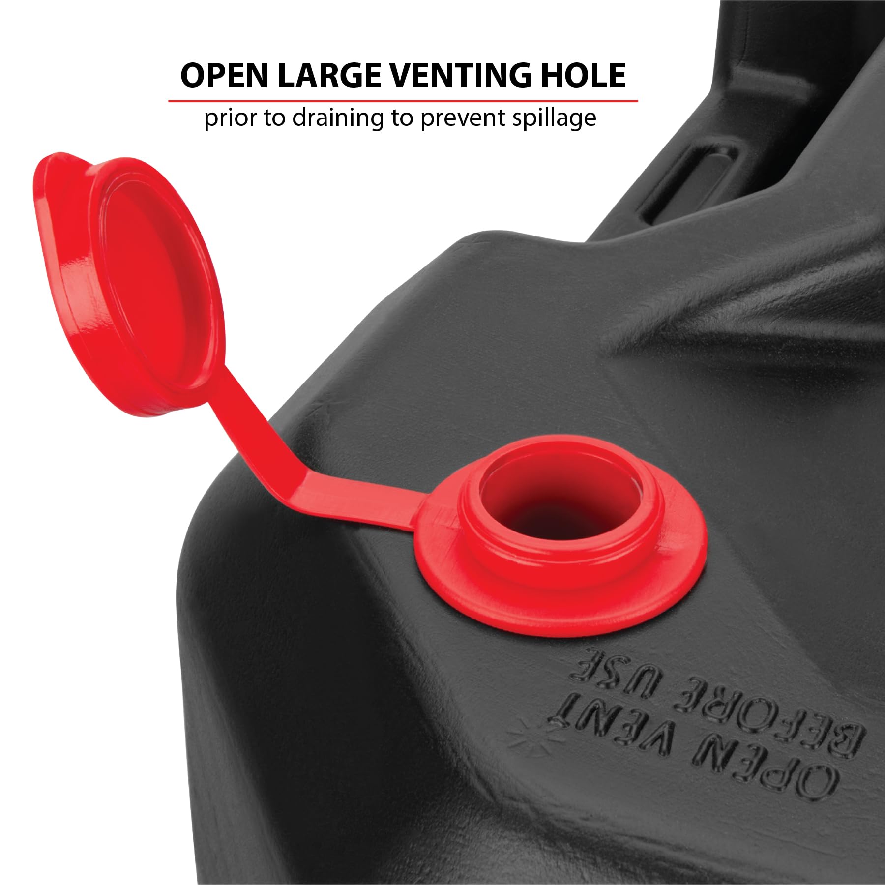 16-Quart Performance Tool W4077 Oil Drain Container, Deep Drain Well, Integrated Handle, Sealing Rubber Gaskets, Black