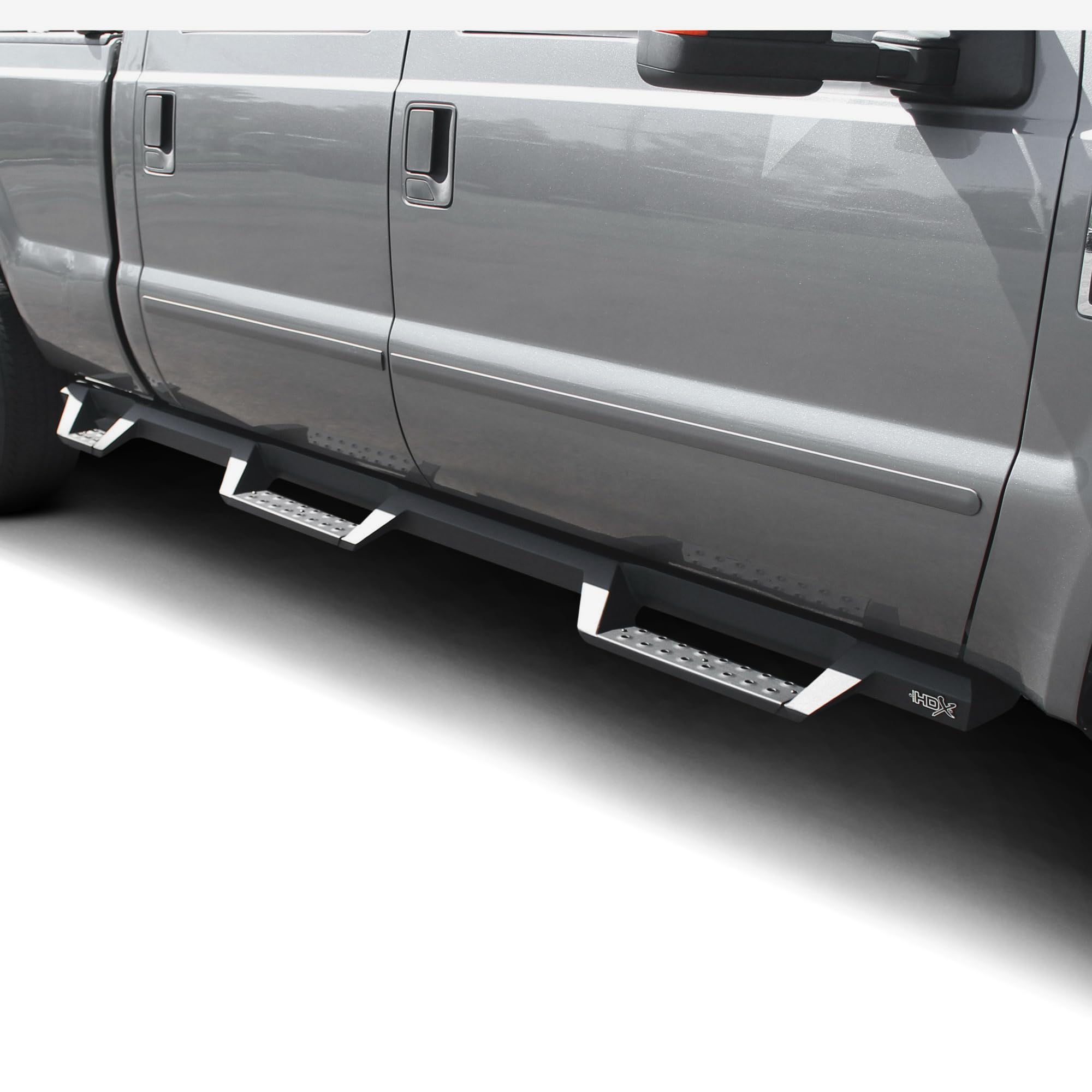 Westin HDX 56-534015 Drop Wheel to Wheel Nerf Bars fits 1999-2016 F250 F350 F450 F550 Crew Cab 6'75" Bed Textured Black Pair