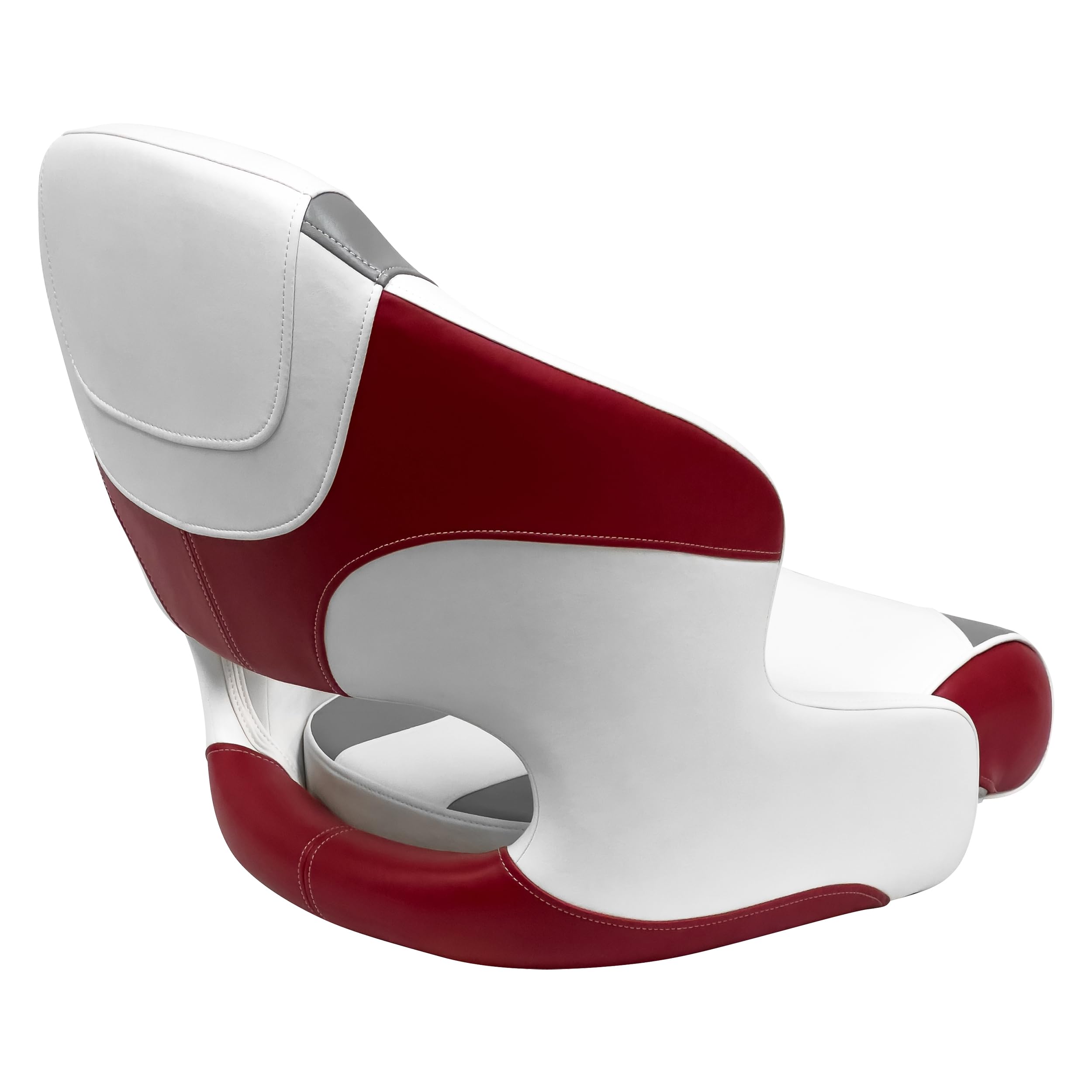 Baja Series Wise 3315-1774 Bucket Seat with Bolster, Brite White/Grey/Dark Red