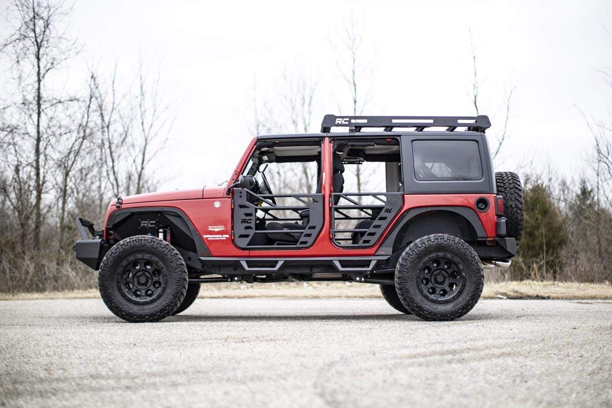 Steel Tube Doors Rough Country for 2007-2018 Jeep Wrangler JK/JKU - 10588