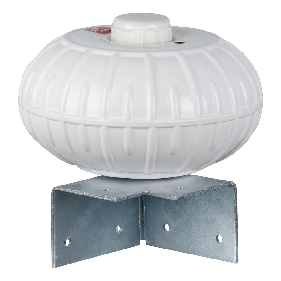 Taylor Made Products Inflatable Dock Pro Boat Wheels – Corner Mount Dock Wheel, White (12") – Cushions Boats, Protects Docks, Hot-Dipped Galvanized Hardware – 2020108494