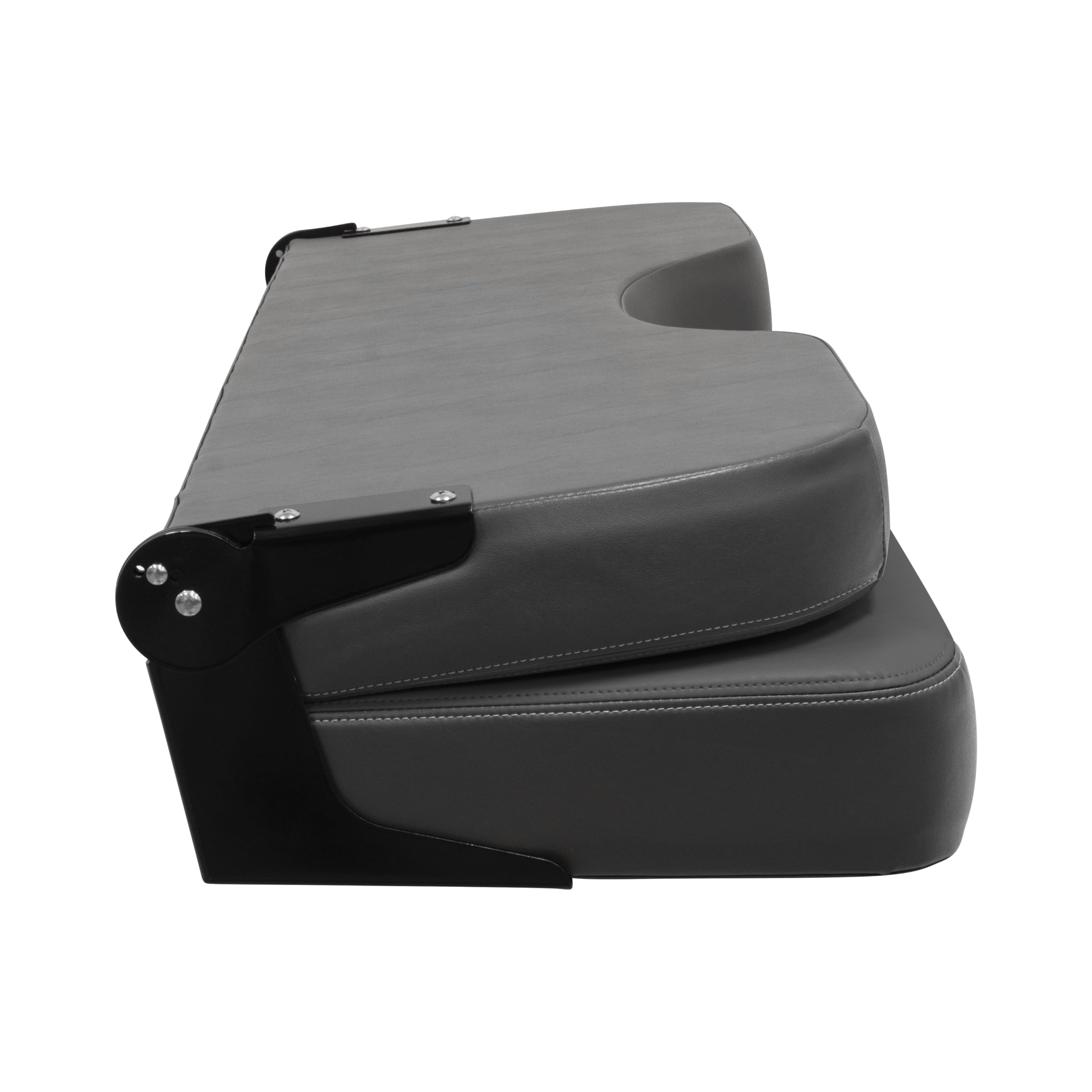 Pro Angler Wise 3342-860 Series Bass Boat 42" Fold Down Bench Seat, Charcoal/Black/Marble