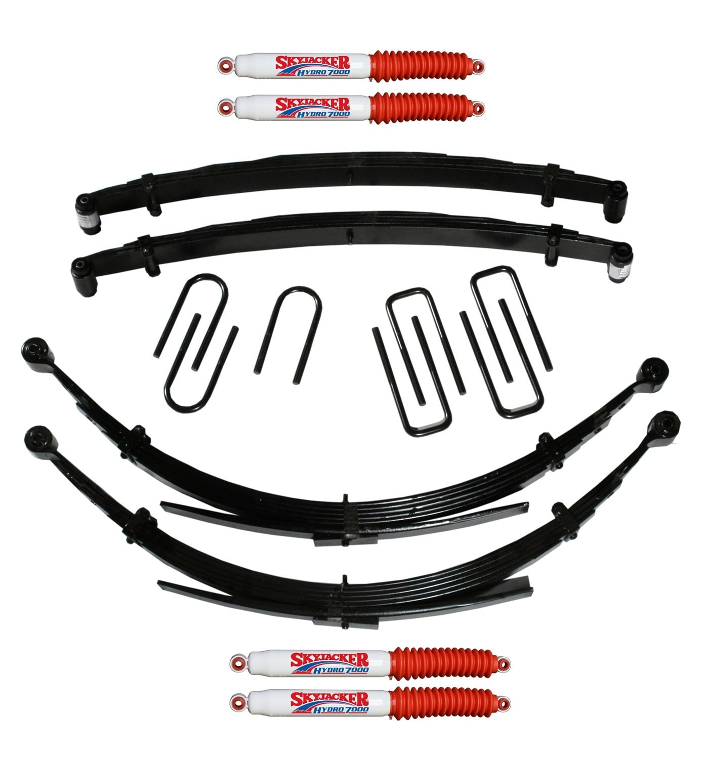Skyjacker Suspension Lift Kit D400CDKS4-H w/Shock 4 in. Lift Incl. Front/Rear Leaf Springs Front/Rear U Bolt Kits Front Bushing Kit 4 Shocks