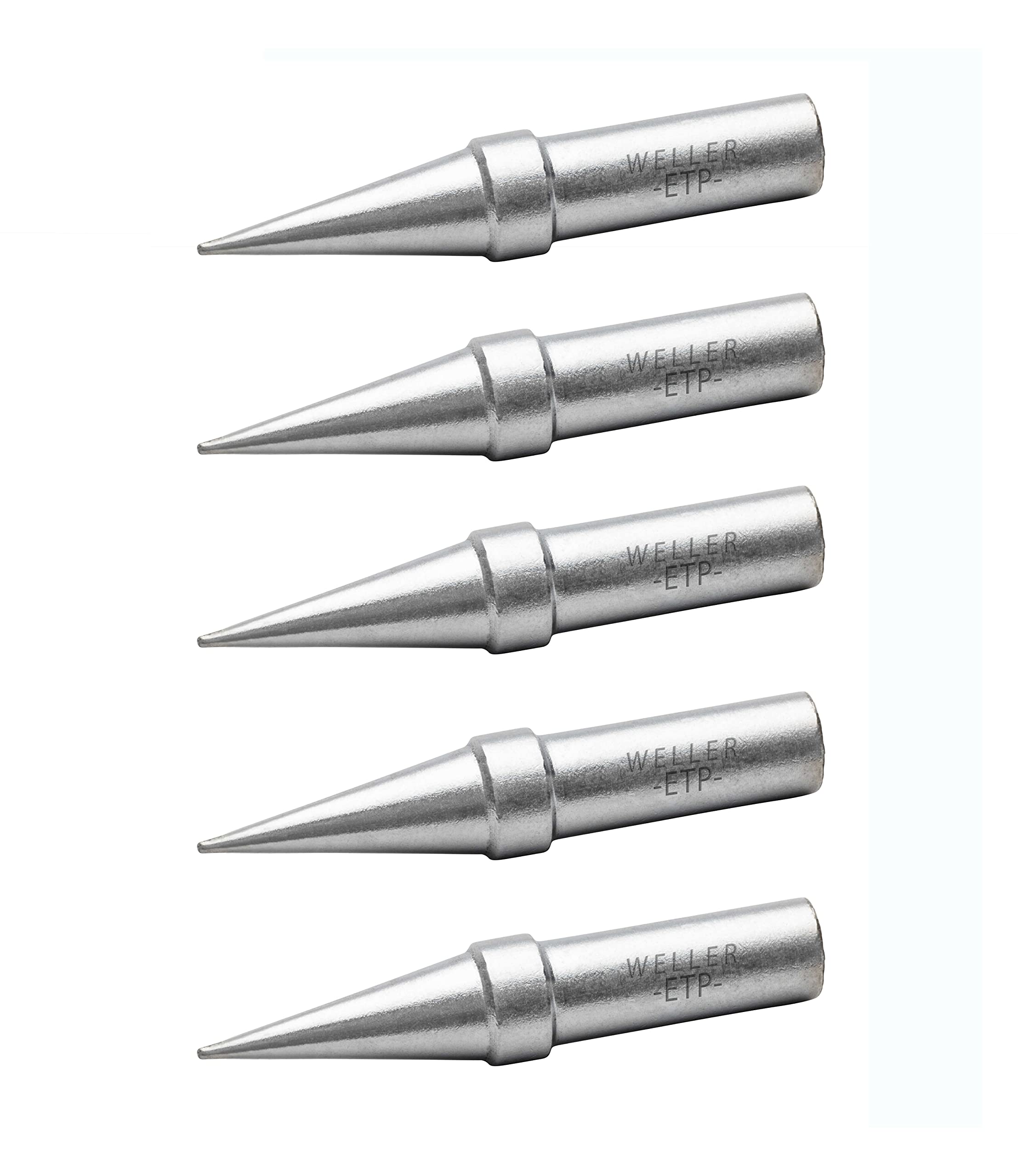 Weller WE1010 Genuine Soldering Tip Set (ETP-5), Conical, 0.031" / 0.8 mm, 5 PCS