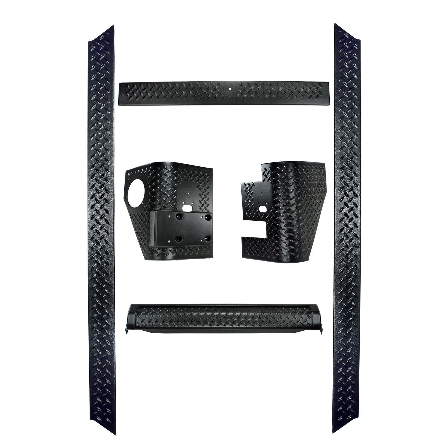 6 Piece Rugged Ridge Black Body Armor Kit for Jeep Wrangler (1997-2006)