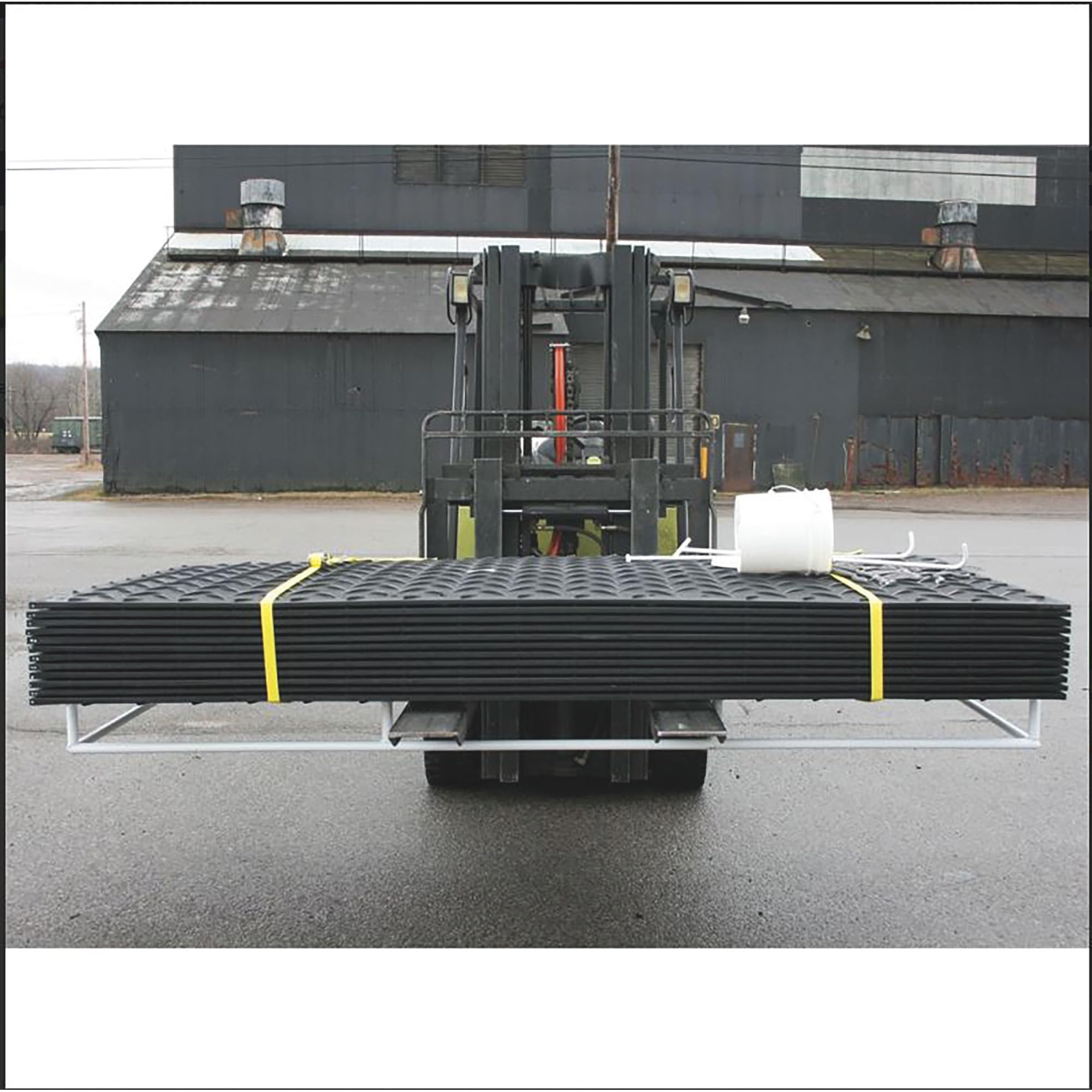 TuffTrak Ground Protection Mat AlturnaMAT Pak - 12-Pc. Set, Black, 8ft.L x 3ft.W, Diamond Plate Tread Design, Model Number AMCP3