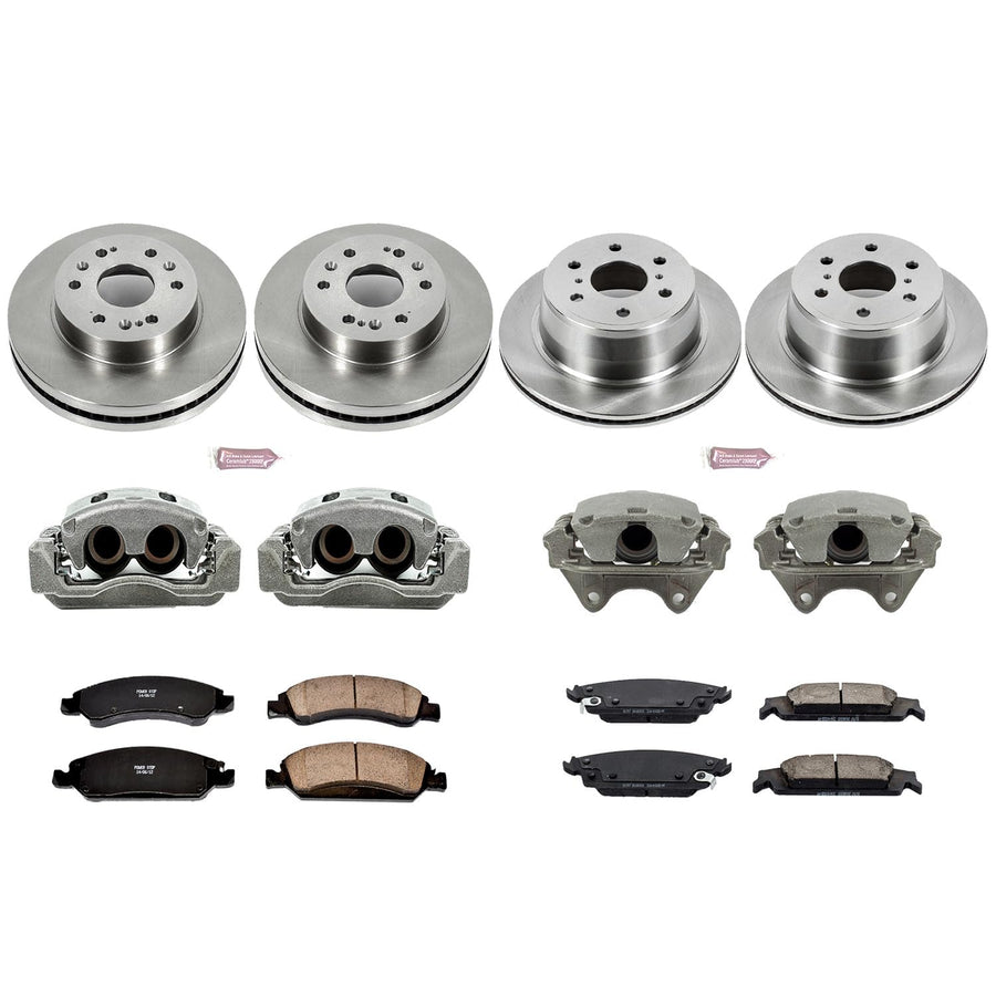 Power Stop KCOE6560 Brake Kit Autospecialty OE Replacement with Calipers For Escalade Chevy Silverado 1500 Tahoe GMC Sierra 1500 Yukon