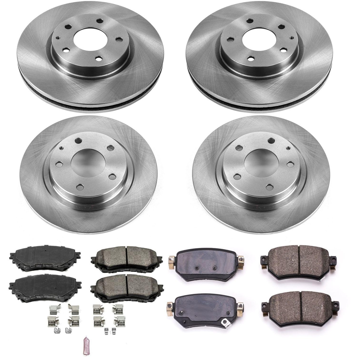 Power Stop KOE8067 Stock Replacement Brake Kit Front & Rear For 2016 2017 2018 Mazda 6