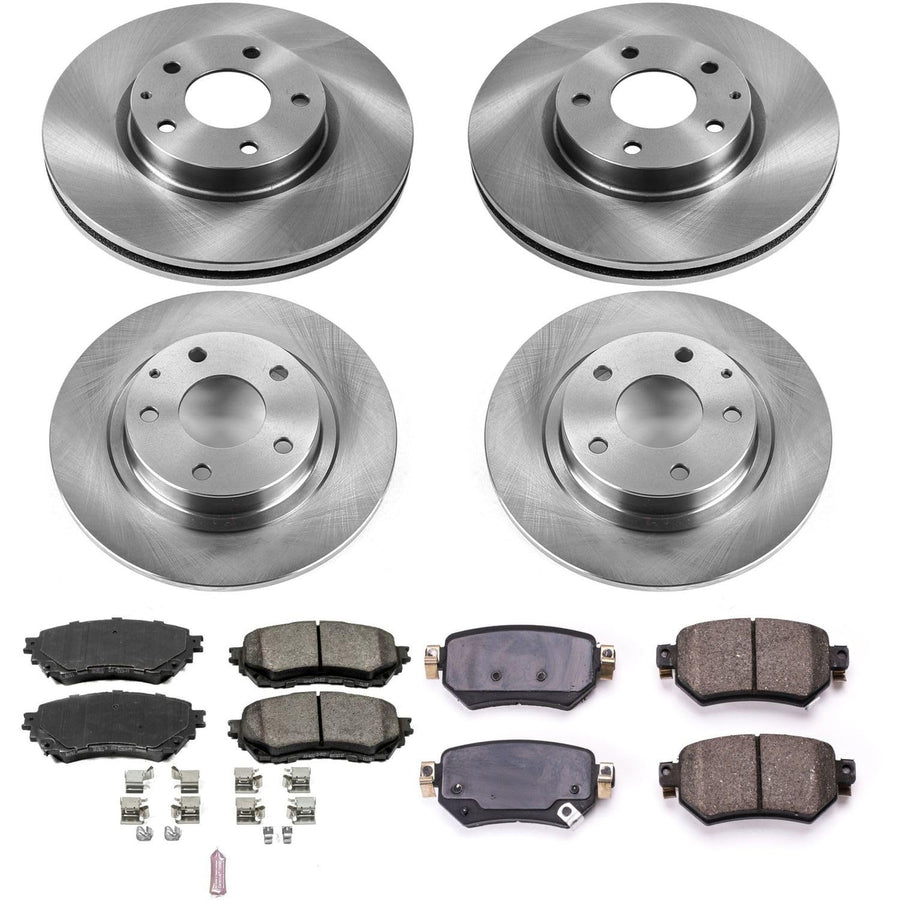 Power Stop KOE8067 Stock Replacement Brake Kit Front & Rear For 2016 2017 2018 Mazda 6