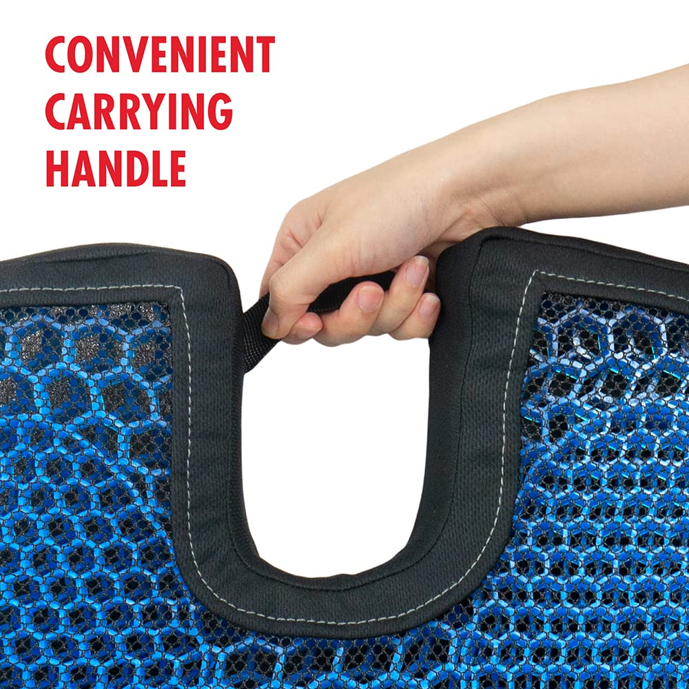Comfy Gel HEALTHMATE IN9115 Coccyx Cushion Gel Seat Cushion for Long Sitting for Back, Sciatica and Tailbone Pain Relief, for Office Chair, Car, Wheelchair, Long Trips