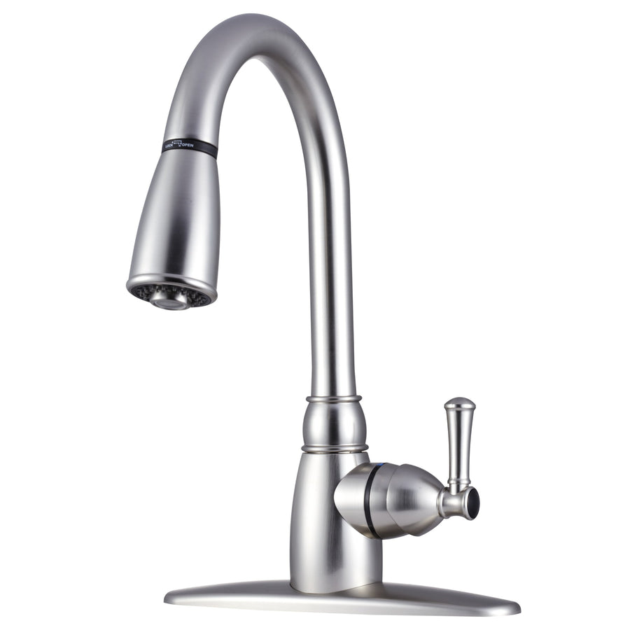 Dura Faucet RV DF-PK160-SN Non-Metallic Pull-Down Kitchen Sink Faucet (Brushed Satin Nickel)
