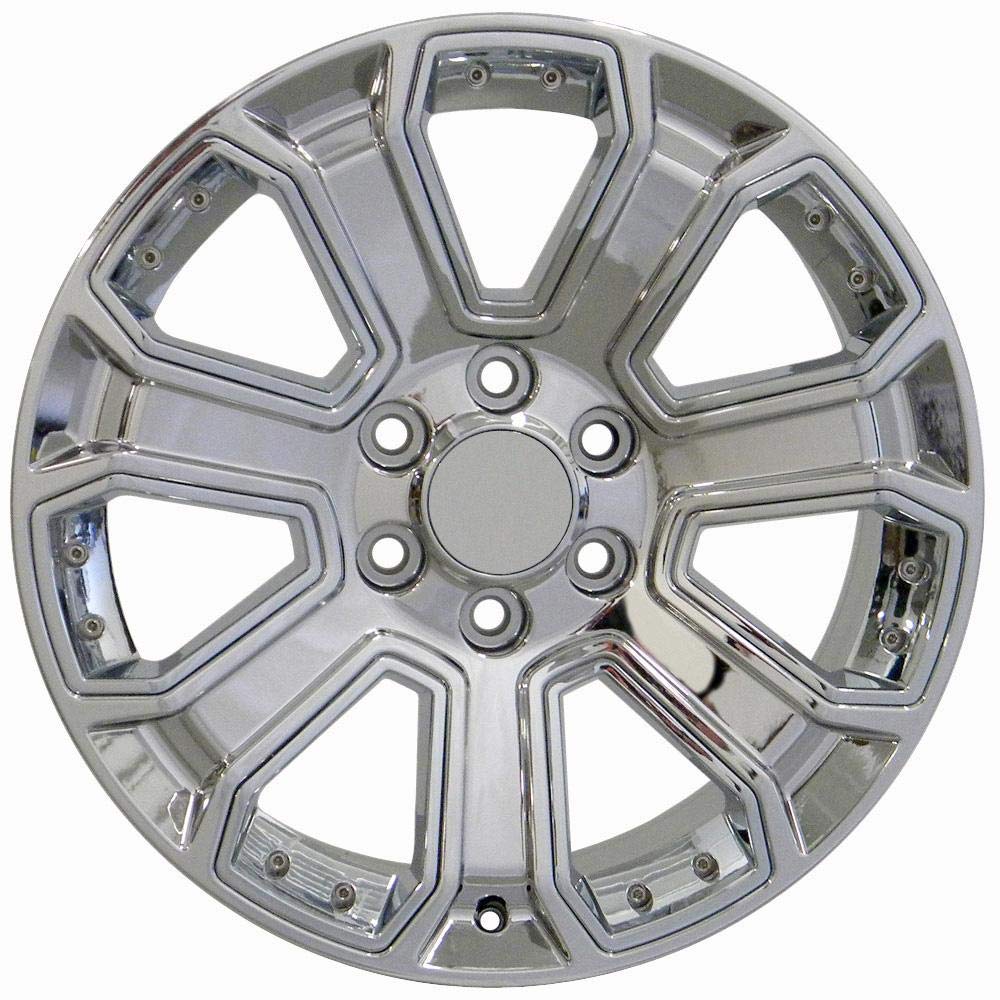 Chrome Wheel OE Wheels LLC with Chrome Insert Painted CV93-20085-6550-31C-ic (20 x 8.5 inches /6 x 139 mm, 31 mm Offset)
