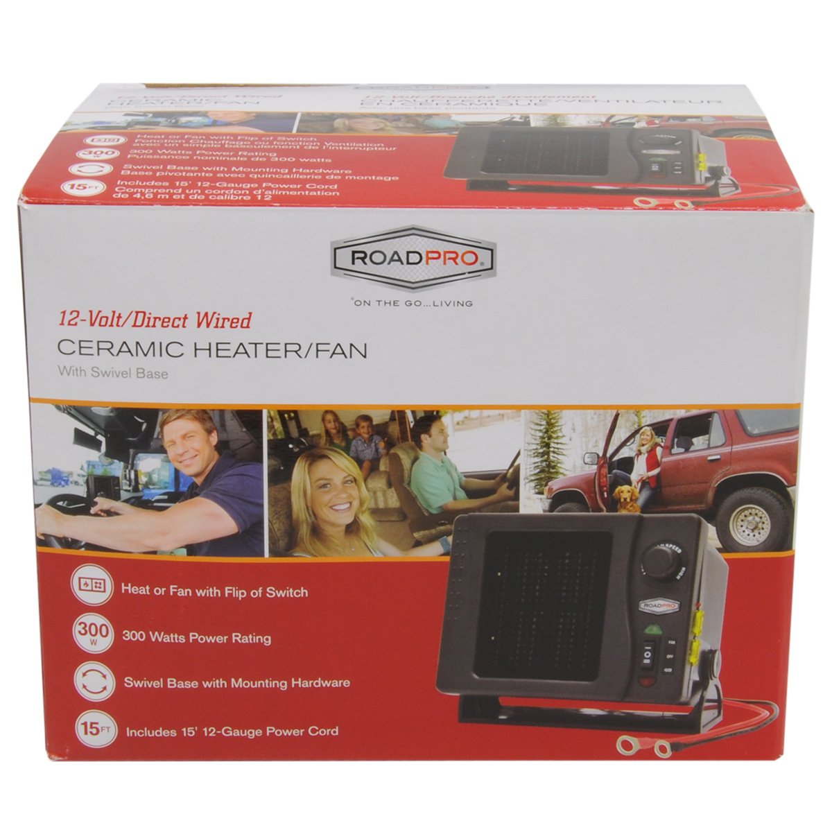 12v Roadpro RPSL-681 Ceramic Heater/fan 12-volt