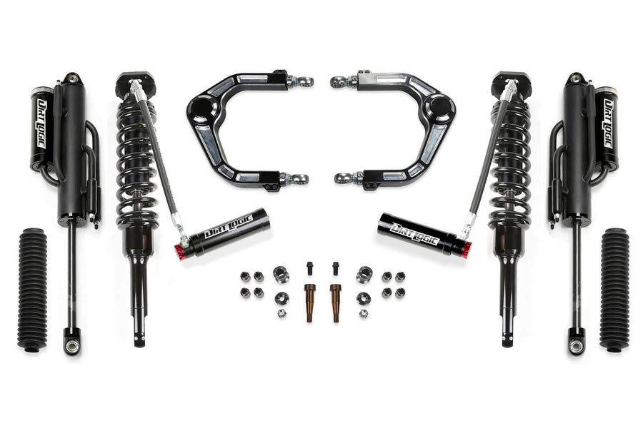 Fabtech Uniball K2357DL Control Arm Lift System 0-2 in. Lift Aluminum Incl. Upper Control Arm Front Dirt Logic 3.0 Resi Coilovers And Rear Dirt Logic 3.0 Bypass Shocks Uniball Control Arm Lift System